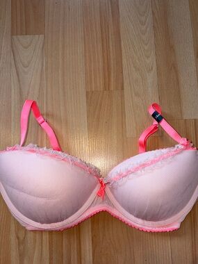 Victoria's Secret Light Pink Bra with Neon Pink Straps